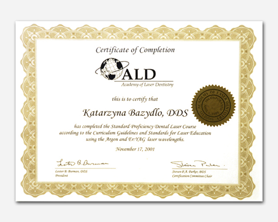 Heritage House Dental - Courses and Certificates